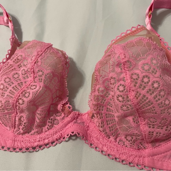 Playful Promises Lace Pink Bra - Picture 2 of 3